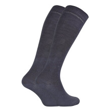 (04-Jul, Grau) Sock Snob - 2er Pack Damen Lang Bambussocken | Atmungsaktiv Kniestrümpfe Unifarben Kniehoch