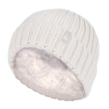 (7-10 Years, Buttercreme) Heat Holders - Heat Holders - Mädchen Warme Plüsch Mütze mit Pompon | Winter StrickMütze Bommel