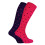 (4-7, Polka Dot) Sock Snob - 2 Pack Ladies Extra Long Patterned Knee High Bamboo Socks 1