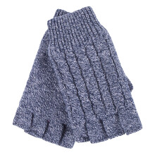(One Size, Blauer Mergel) Heat Holders - Heat Holders Damen Winter Strick Handschuhe Fingerlos Plush Fleece Gefüttert