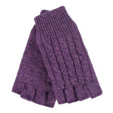 (One Size, Helles Lila) Heat Holders - Heat Holders Damen Winter Strick Handschuhe Fingerlos Plush Fleece Gefüttert