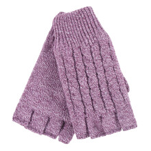 (One Size, Rose) Heat Holders - Heat Holders Damen Winter Strick Handschuhe Fingerlos Plush Fleece Gefüttert