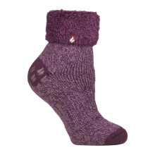 (04-Aug, Rose/Mauve (Queenstown)) Heat Holders - Heat Holders 1 Paar Damen Bettsocken mit ABS Stopper | Antirutsch Kuschelsocken