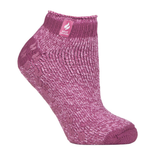 (4-8, Muted Pink (Pisa)) Heat Holders - Ladies Thick Warm 2.3 Tog Thermal Low Cut Ankle Slipper Socks