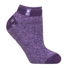 (04-Aug, Lila (Pisa)) Heat Holders - Heat Holders - Damen Kurze Warme Socken | Füßlinge Thermosocken Sneaker mit ABS