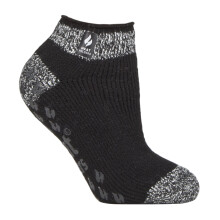 (04-Aug, Schwarz (Pisa)) Heat Holders - Heat Holders - Damen Kurze Warme Socken | Füßlinge Thermosocken Sneaker mit ABS