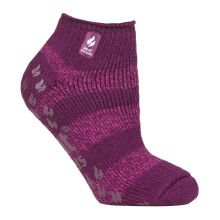 (04-Aug, Tiefes Fuchsia/Beere (Valencia)) Heat Holders - Heat Holders - Damen Kurze Warme Socken | Füßlinge Thermosocken Sneaker mit ABS