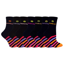 (30-36, Rosa) Sock Snob - Sock Snob - 7er Pack Wochentage Socken Kinder | Schulsocken Mädchen und Jungen