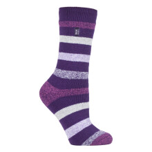 (37-42, Lila Streifen (Jasmin)) Heat Holders - Heat Holders Lite - Damen Winter Dünn Bunt Muster Thermosocken für Geschenk