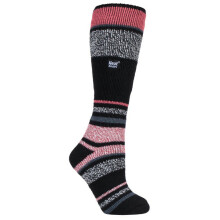 (37-42, Schwarzer Streifen) Heat Holders - Heat Holders Thermo Skisocken Damen | Dicke Socken Bunt Gestreift Warm
