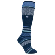 (37-42, Indigo-Streifen) Heat Holders - Heat Holders Thermo Skisocken Damen | Dicke Socken Bunt Gestreift Warm