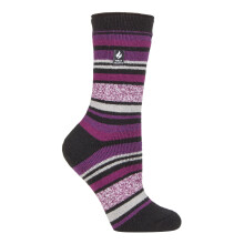 (04-Aug, Schwarz (Antalya)) Heat Holders - Heat Holders Lite - Damen Winter Dünn Bunt Muster Thermosocken für Geschenk