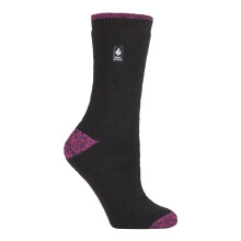 (37-42, Schwarz / Beere H&T (Teneriffa)) Heat Holders - Heat Holders Lite - Damen Winter Dünn Bunt Muster Thermosocken für Geschenk