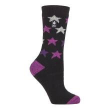 (37-42, Schwarz (schön)) Heat Holders - Heat Holders Lite - Damen Winter Dünn Bunt Muster Thermosocken für Geschenk