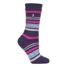 (04-Aug, Blaues Band (Antalya)) Heat Holders - Heat Holders Lite - Damen Winter Dünn Bunt Muster Thermosocken für Geschenk