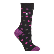 (37-42, Schwarz/Beere (Malaga)) Heat Holders - Heat Holders Lite - Damen Winter Dünn Bunt Muster Thermosocken für Geschenk