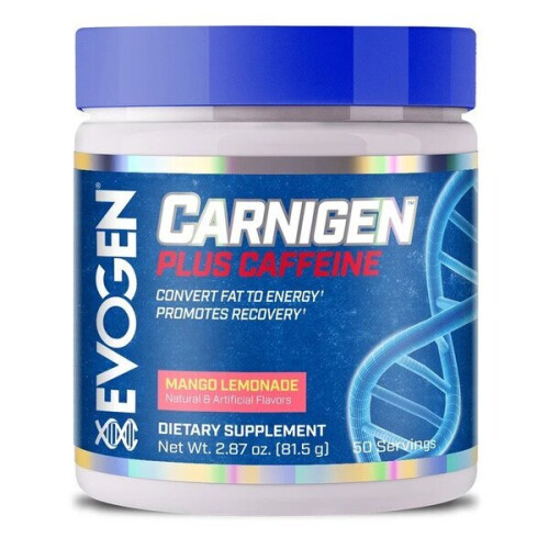 Carnigen Plus Caffeine, Mango Lemonade - 81 grams