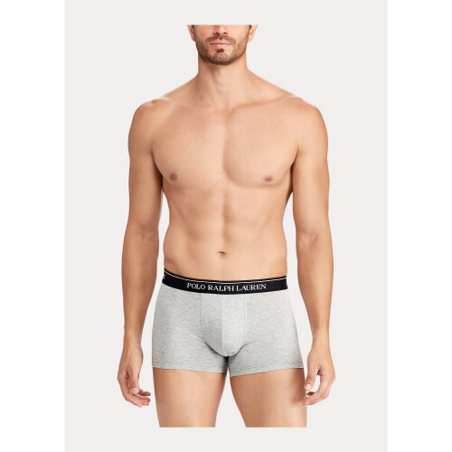 Ralph Lauren (L) Polo Ralph Lauren Classic Boxer Trunks 3-Pack ( White/Heather/Black ) 2