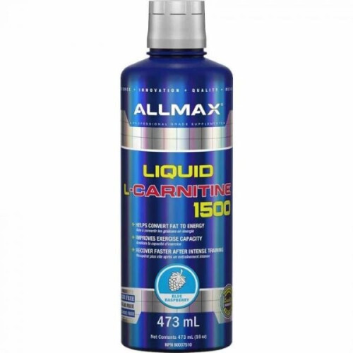 Liquid L-Carnitina 1500 di ALLMAX, Blue Raspberry, 16 oz (473 ml)