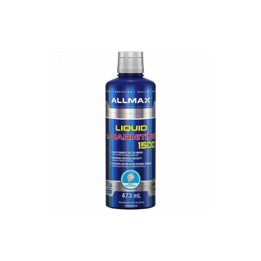 Allmax Nutrition Blue Liquid L-Carnitine 1500, Raspberry - 473 Ml.