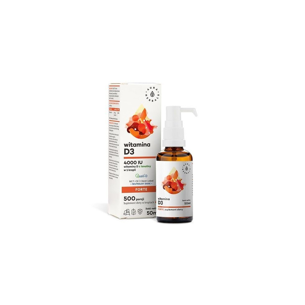 AURA HERBALS Witamina D3 4000 IU MCT - 50ml