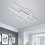 Living And Home (Cool White) Modern Rectangle LED Chandelier Ceiling Light 3