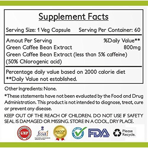 Health First Green Coffee Bean Extract - 800 mg (60) 1
