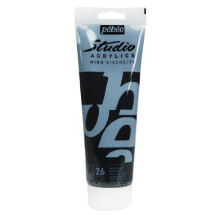 PEBEO 169-026 250 ml Studio Acrylic Paint, Mars Black