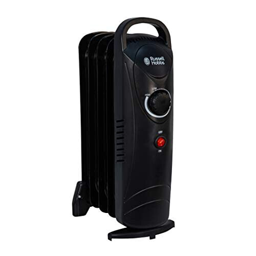 Russell Hobbs 5 Fin Oil Filled Radiator - Small Compact Electric Porta