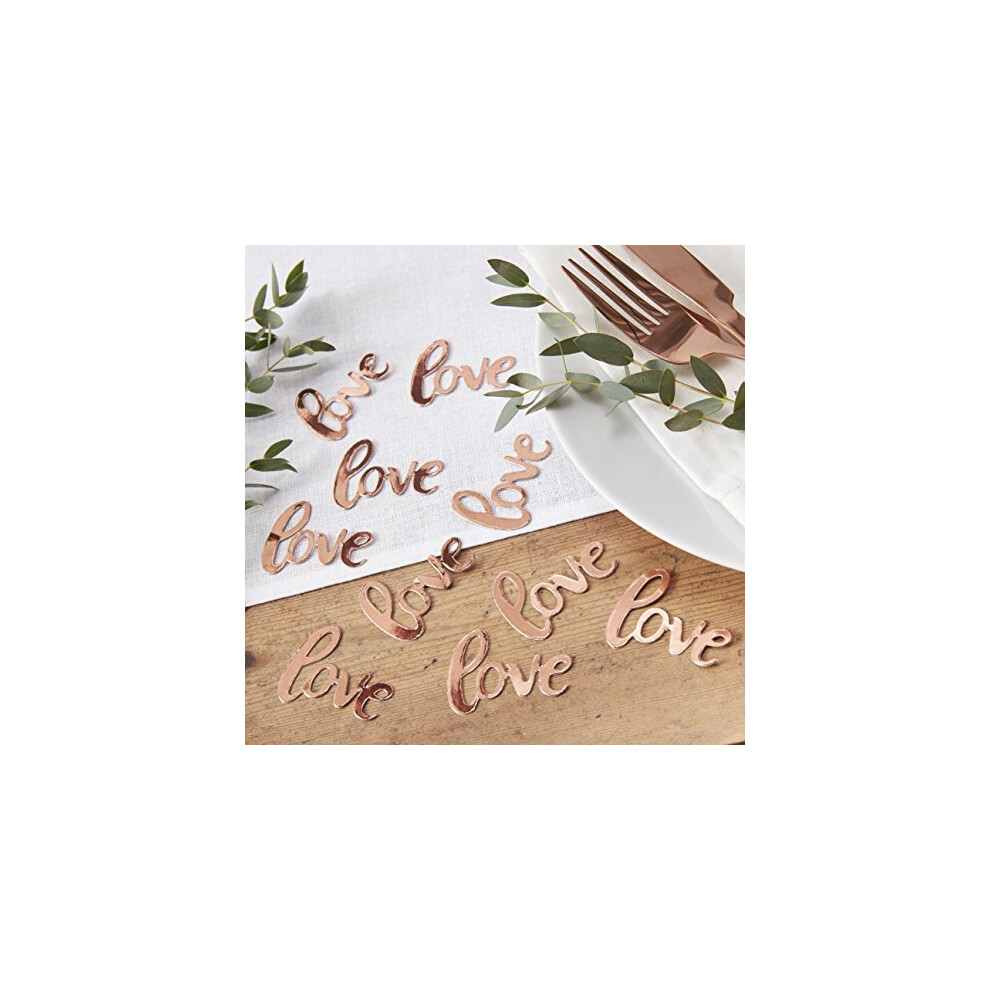 Ginger Ray Rose Gold Love Table Scatter Wedding Party Confetti Beautiful Botanics