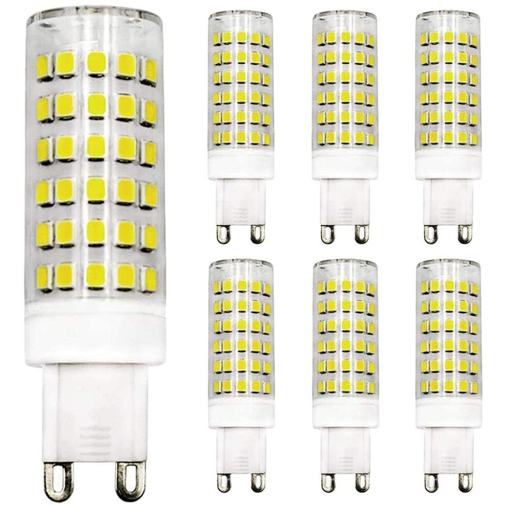 G9 Dimmable LED Bulb 9W Equivalent 80W Halogen Bulb Cool White 6500K, 220V-240V , 6-Pack