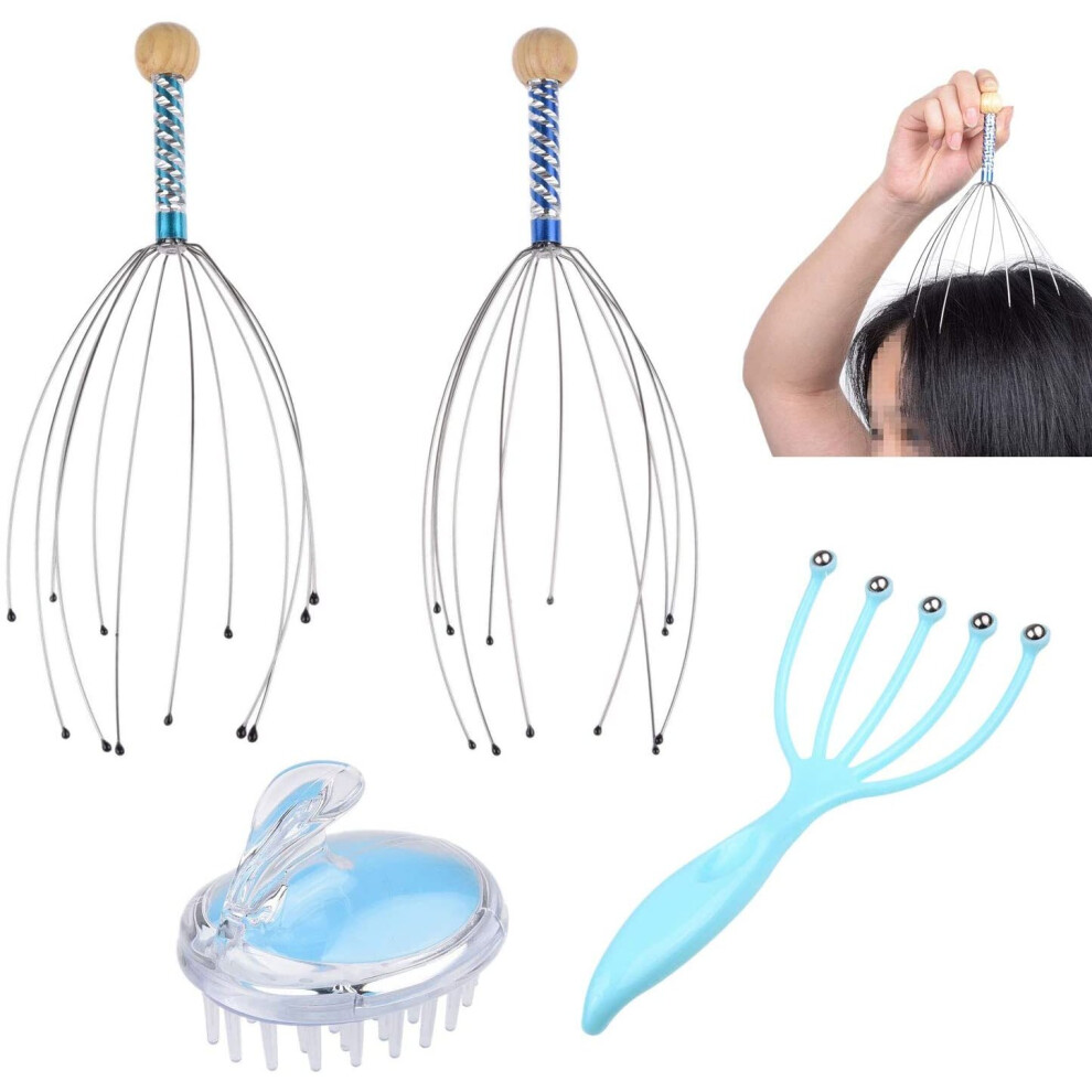 Brand:-Kare-&-Kind Scalp Massage Kit - 2X Scalp Scratcher, 1X Roller Ball Claw Massager And 1X Shampoo Massage Brush - Relaxes And Rejuvenates -...