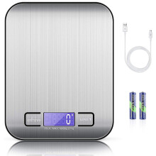 MOSUO Kitchen Scales with USB Rechargeable, Digital Kitchen Scales 10kg /1g Food Scale Stainless Steel Electronic Scales...