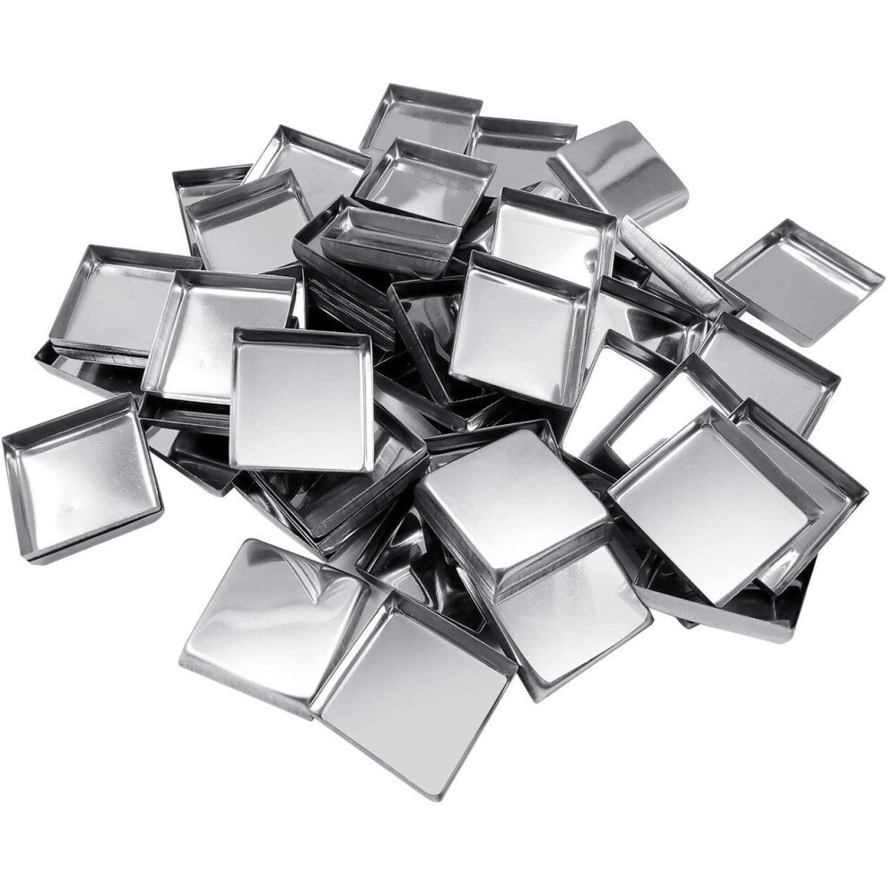 Visit-The-Allwon-Store Allwon 56 Pack Empty Square Metal Pans For Eyeshadow Palette Magnetic Makeup Palette (26Mm)