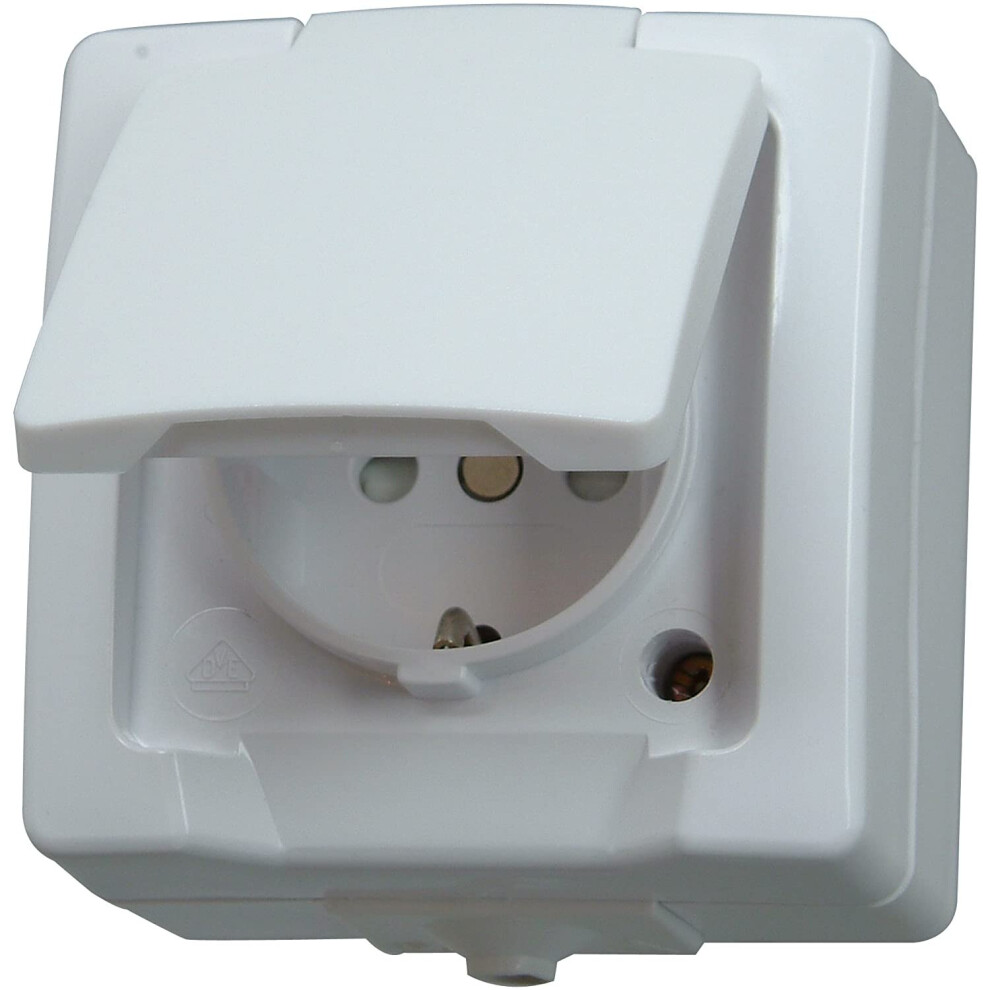 Kopp Nautic 107802006 Plug Socket Protected With Lid And Heightened Touch Protection For Damp Spaces 4008224528580