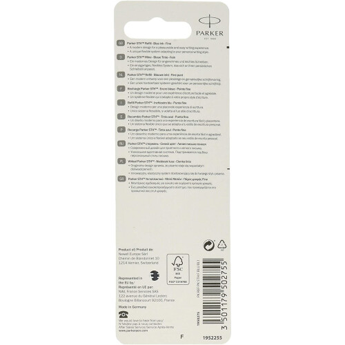 Parker PARKER 5th Technology Pen Ink Refill, Fine, Blue 1
