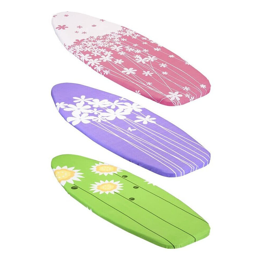 Metaltex Ironing Board Cover-2 Layers Foam Rubber and Cotton Fabric, Spring Garden, Assorted Colour, Size: 116 x 38 cm