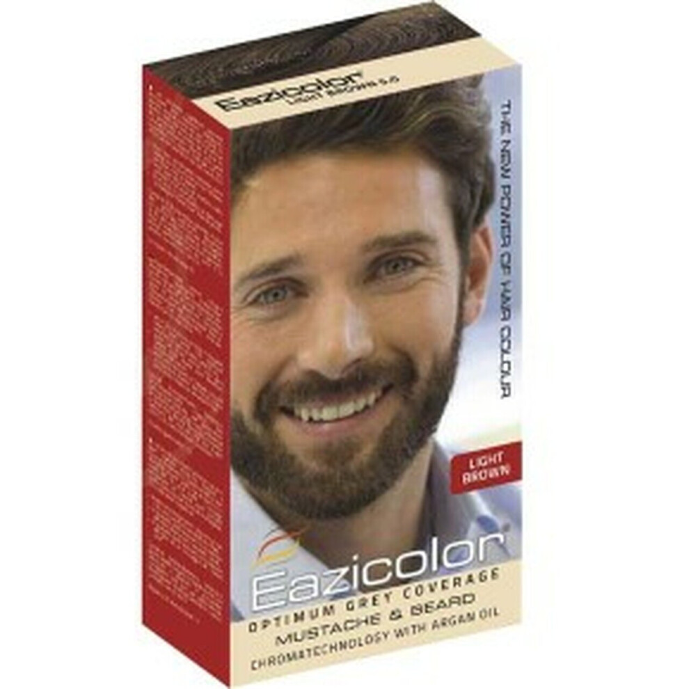 EAZICOLOR MUSTACHE AND BEARD COLOR LIGHT BROWN 35ML