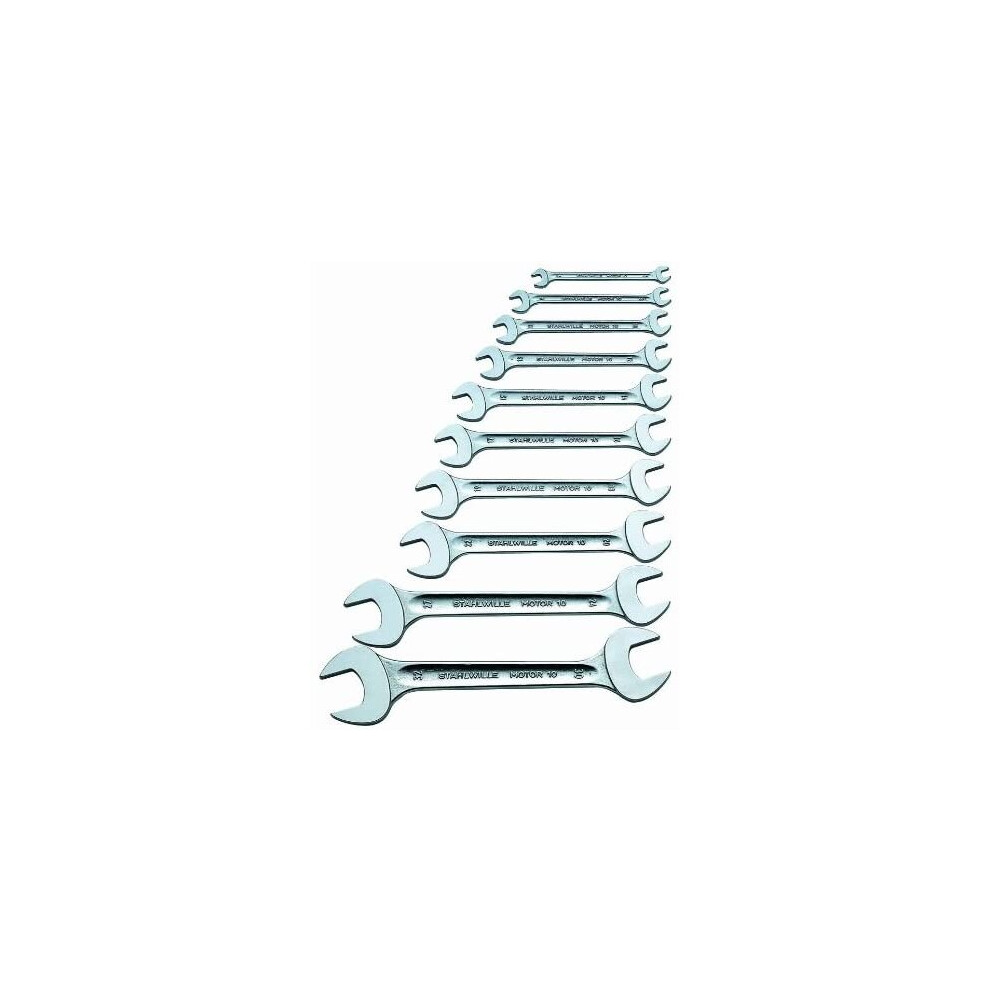 Stahlwille 10/10 "10" Double Open Ended Spanner Set, Silver