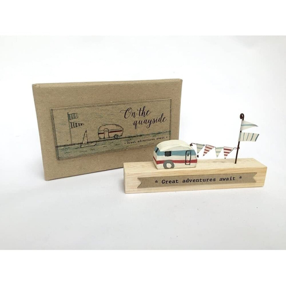 East Of India On The Quayside Great Adventures Await Wooden Caravan