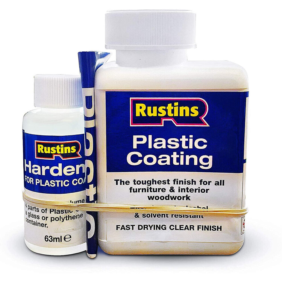 Rustins PCGL250 250ml Plastic Coating And Hardener Gloss