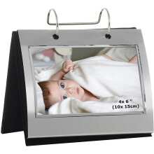Silver Freestanding Photo Frame Holds 50 6x4 Photos