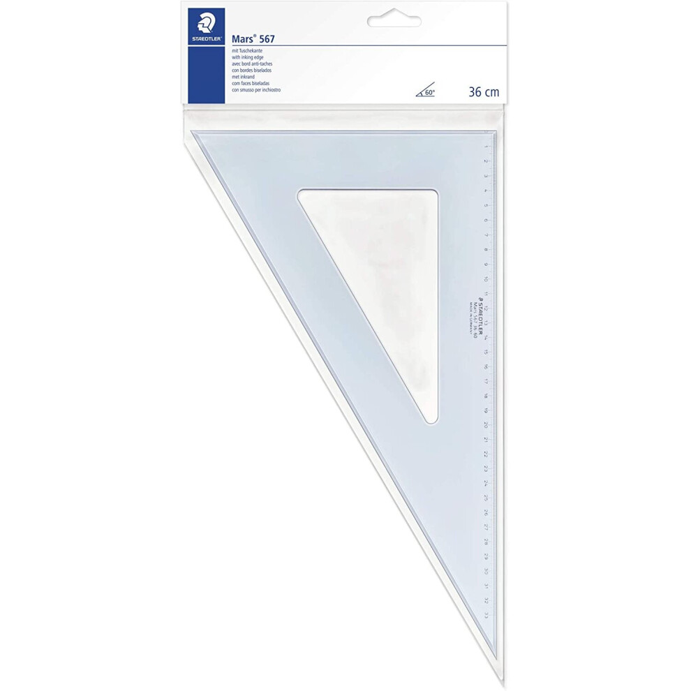 Staedtler Mars 567 36-60 Set Square 36 cm 60/30 Degree - Blue