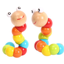 Wooden Twist Caterpillar Toys Puzzles, Baby Montessori Kids Toys