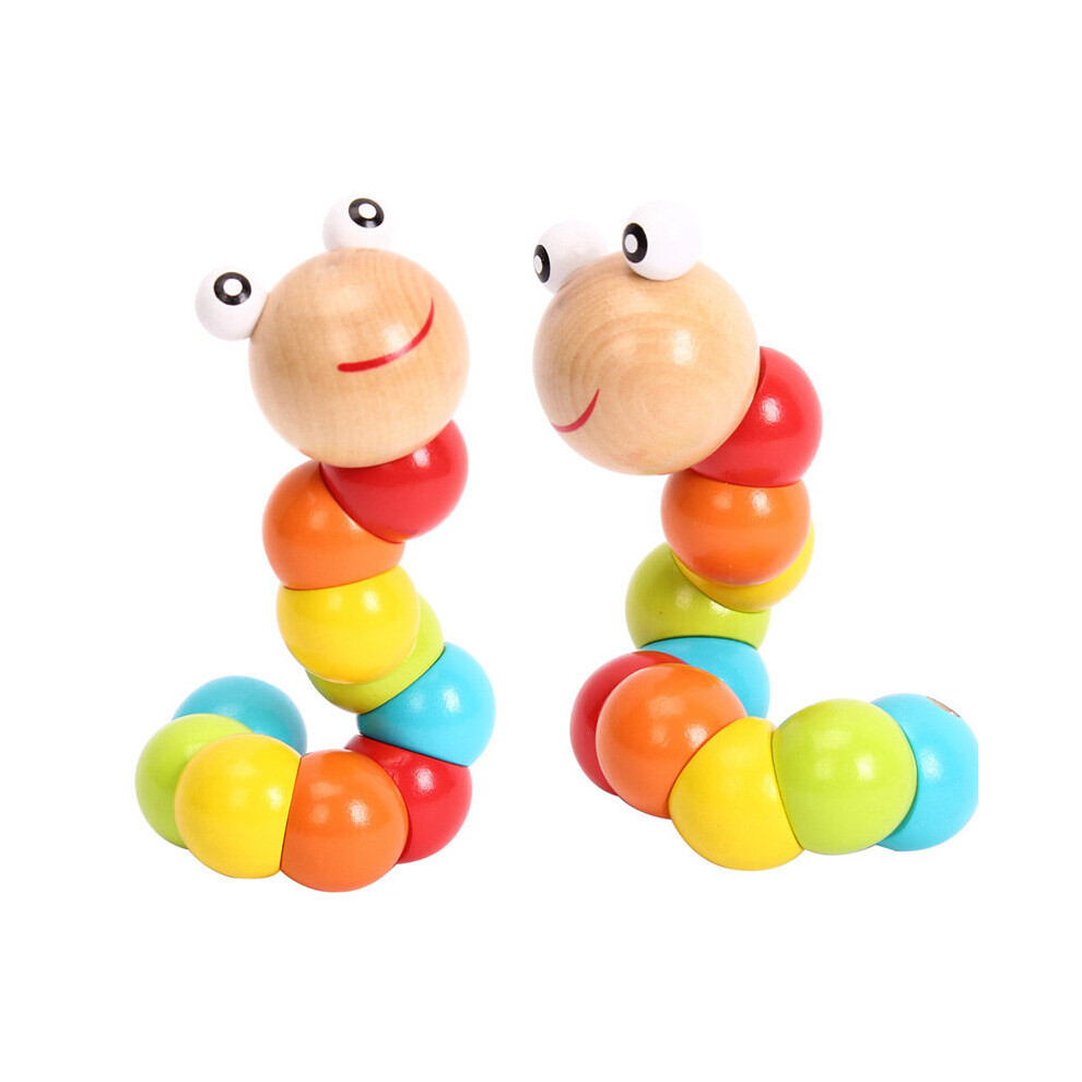 Wooden Twist Caterpillar Toys Puzzles, Baby Montessori Kids Toys