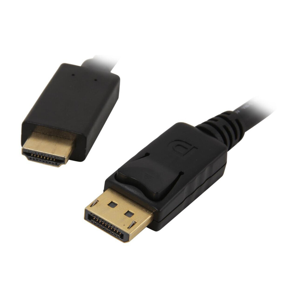 DPHM-06 6 ft. Black Display Port to HDMI Cable Male to Male