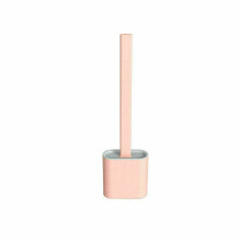 (Pink) Silicone Toilet Toilet Brush Holder Cleaning Set