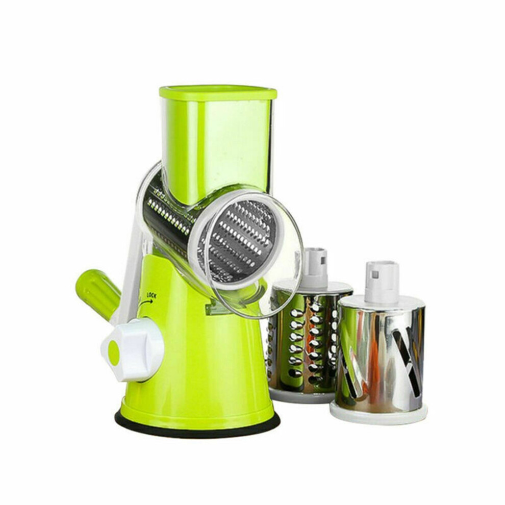 (Green) Hand Crank Stainless Steel Rotary Cheese Grater Green