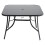 Living And Home 105CM Square Tempered Glass Garden Dining Table w/ Parasol Hole 4