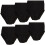 (Black, M) 3 Pack Ladies Knickers Full Briefs Size M-3XL 2